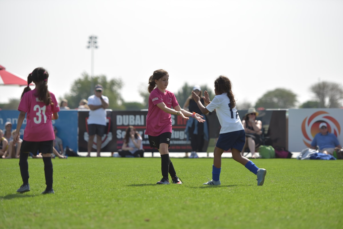 A youth team together on the field